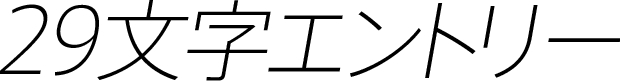 29文字エントリー